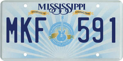 MS license plate MKF591