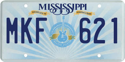 MS license plate MKF621