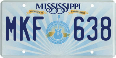 MS license plate MKF638