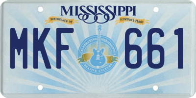 MS license plate MKF661