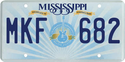 MS license plate MKF682