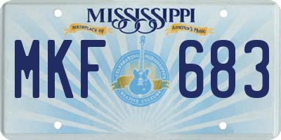 MS license plate MKF683