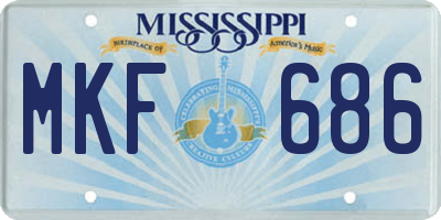 MS license plate MKF686