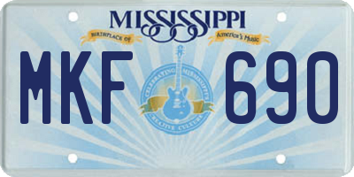 MS license plate MKF690