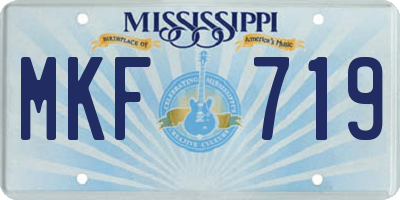 MS license plate MKF719
