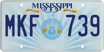 MS license plate MKF739