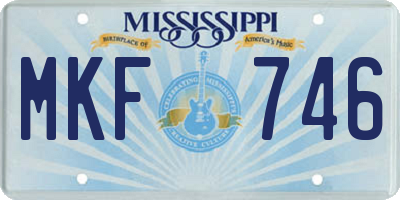 MS license plate MKF746