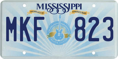 MS license plate MKF823