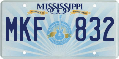 MS license plate MKF832