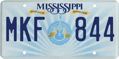MS license plate MKF844