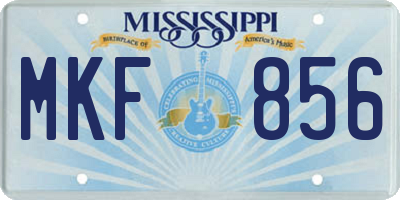 MS license plate MKF856