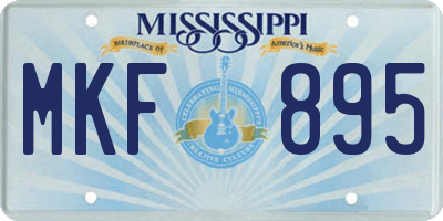 MS license plate MKF895