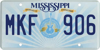 MS license plate MKF906