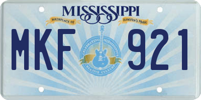 MS license plate MKF921