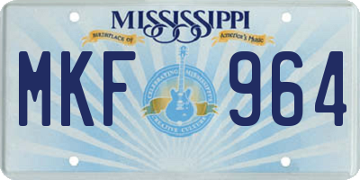 MS license plate MKF964