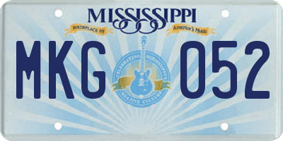 MS license plate MKG052