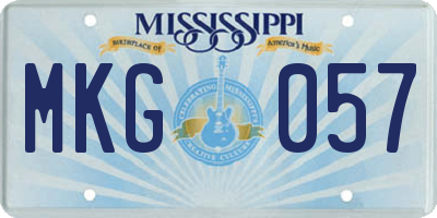 MS license plate MKG057