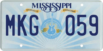 MS license plate MKG059