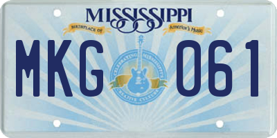 MS license plate MKG061
