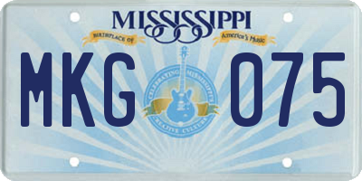 MS license plate MKG075