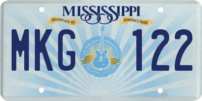 MS license plate MKG122