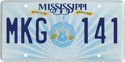 MS license plate MKG141