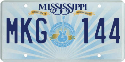 MS license plate MKG144