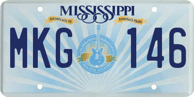 MS license plate MKG146