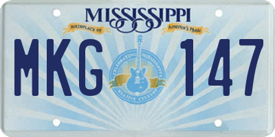 MS license plate MKG147