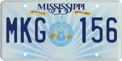 MS license plate MKG156