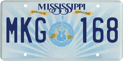 MS license plate MKG168