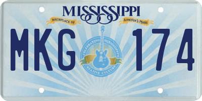 MS license plate MKG174