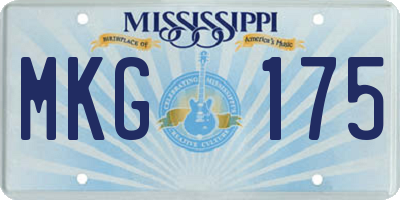 MS license plate MKG175