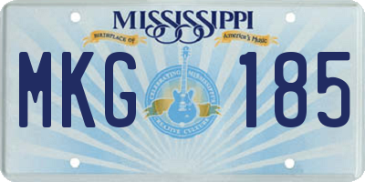 MS license plate MKG185