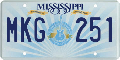 MS license plate MKG251