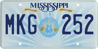 MS license plate MKG252