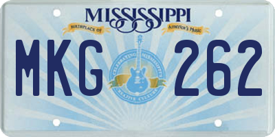 MS license plate MKG262