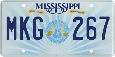 MS license plate MKG267