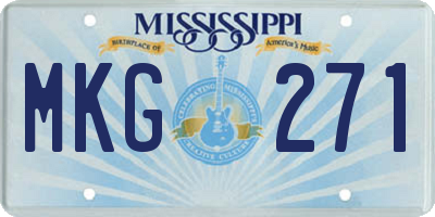 MS license plate MKG271