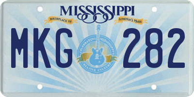 MS license plate MKG282