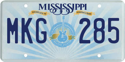 MS license plate MKG285
