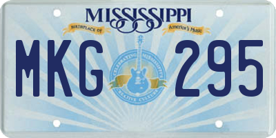 MS license plate MKG295