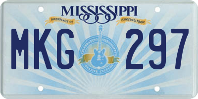 MS license plate MKG297