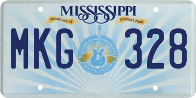 MS license plate MKG328
