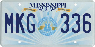MS license plate MKG336