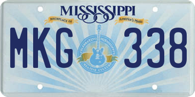 MS license plate MKG338