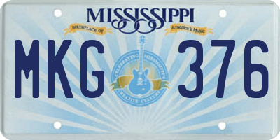 MS license plate MKG376