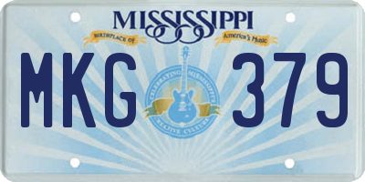 MS license plate MKG379
