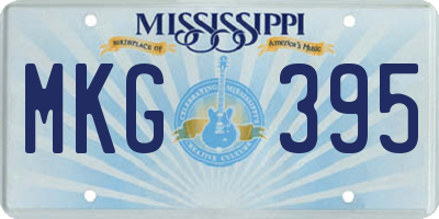 MS license plate MKG395