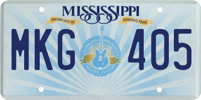 MS license plate MKG405